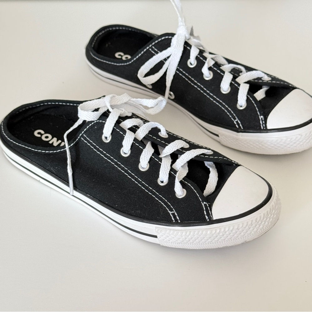 Converse All Star Black and White Slip-On Clogs - Picture 3 of 9